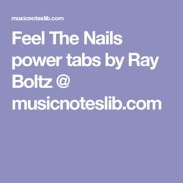 ray boltz feel the nails